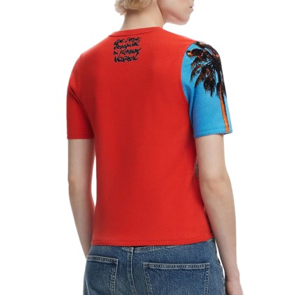 Desigual T-shirt Red Collage Lacroix Vermelho