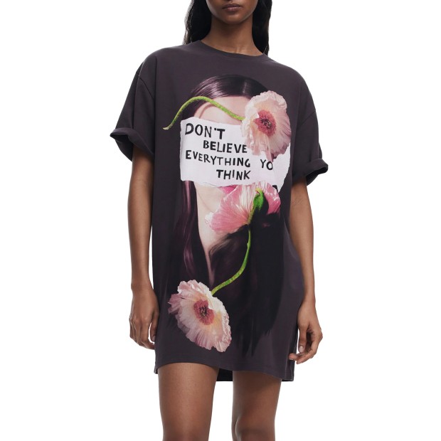 Desigual Vestido Berlin Cinza