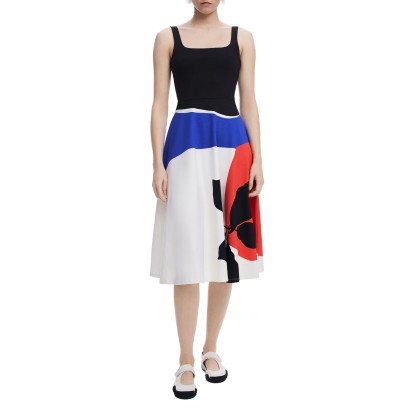 Desigual Vestido Ondas Lacroix Preto