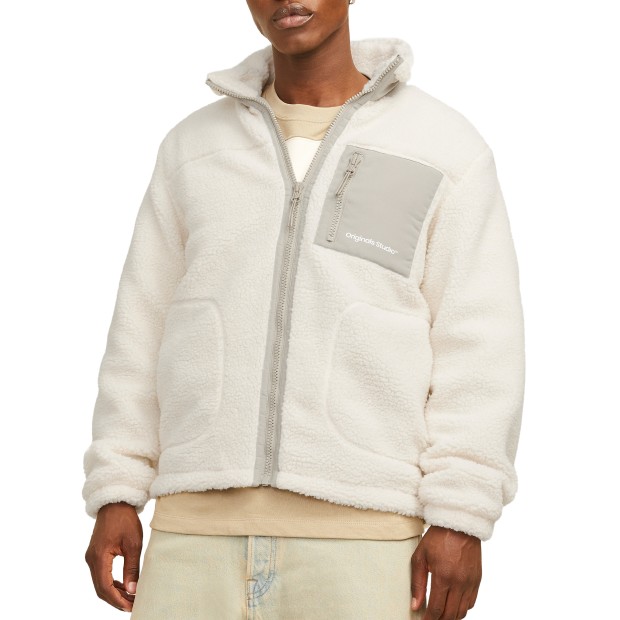 Jack & Jones Jorvesterbro Teddy Jacket Aw24 Noos Clouddancer