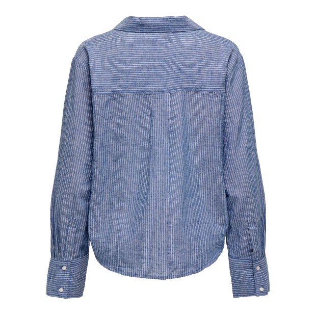 JDY Jdymila L/s Loose Linen Shirt Wvn Star Sapphire