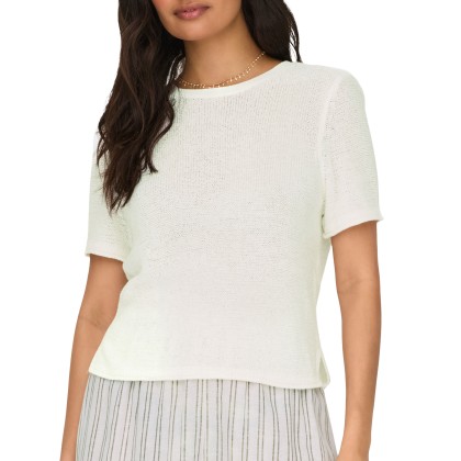 Only Onlsunny S/s Pullover Knt Noos Cloud Dancer