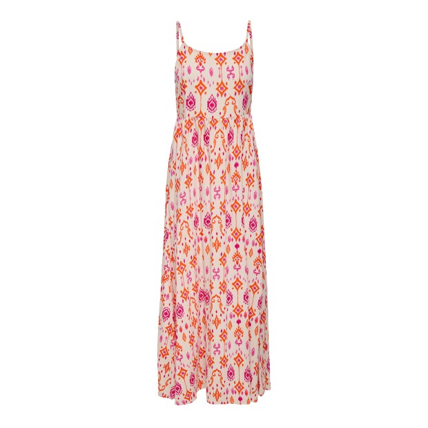 Only Onlabiella Strap Ankel Dress Wvn Cloud Dancer Pink & Orange