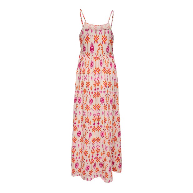 Only Onlabiella Strap Ankel Dress Wvn Cloud Dancer Pink & Orange