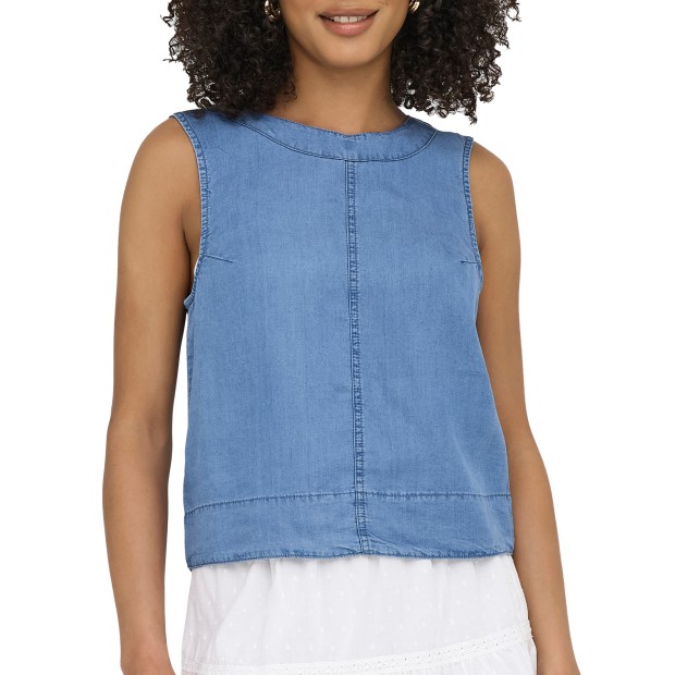 Only Onlpema-dorsi Sl Top Dnm Cs Yor Medium Blue Denim