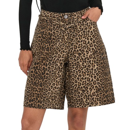 Only Onlnaomi String Aop Bermuda Shorts Otw Toasted Coconut Leo