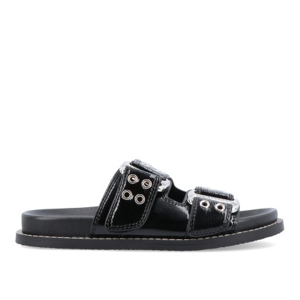 Steve Madden Agent Black Crinkle Patent
