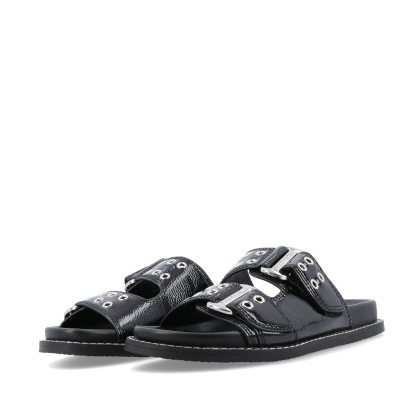 Steve Madden Agent Black Crinkle Patent