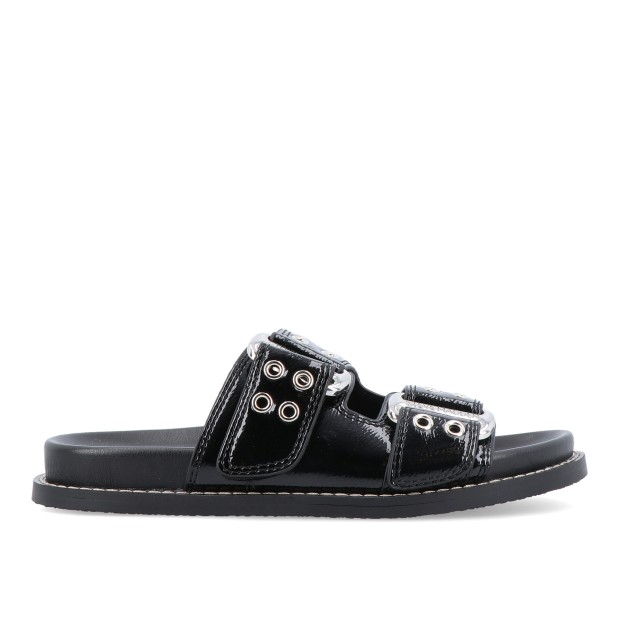 Steve Madden Agent Black Crinkle Patent