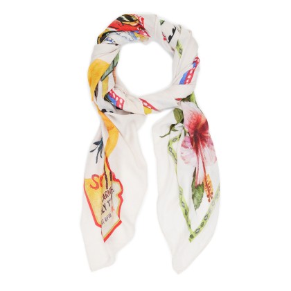 Desigual Leno Paradise Rectangle Branco