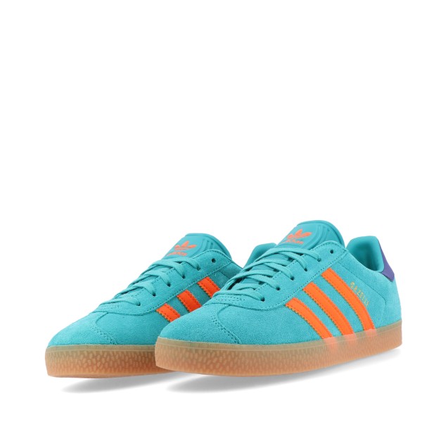 adidas Originals Gazelle J Pure Teal / Impact Orange / Collegiate Purple