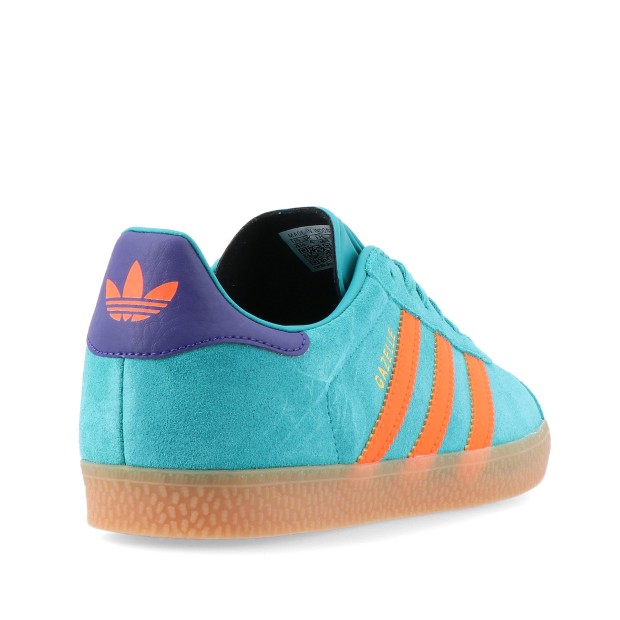 adidas Originals Gazelle J Pure Teal / Impact Orange / Collegiate Purple