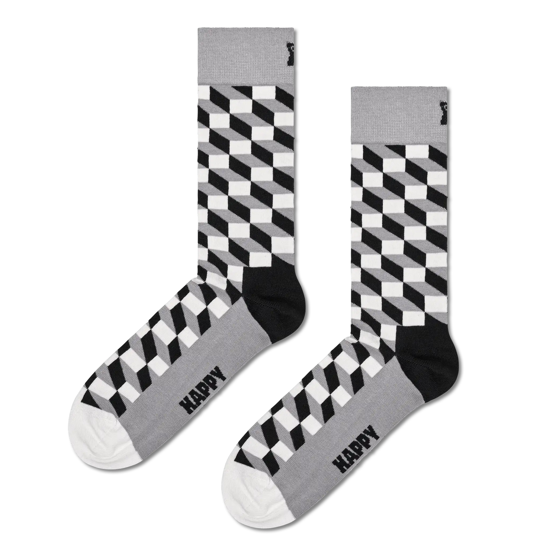 Happy Socks Filled Optic Cinza