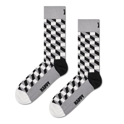 Happy Socks Filled Optic Cinza