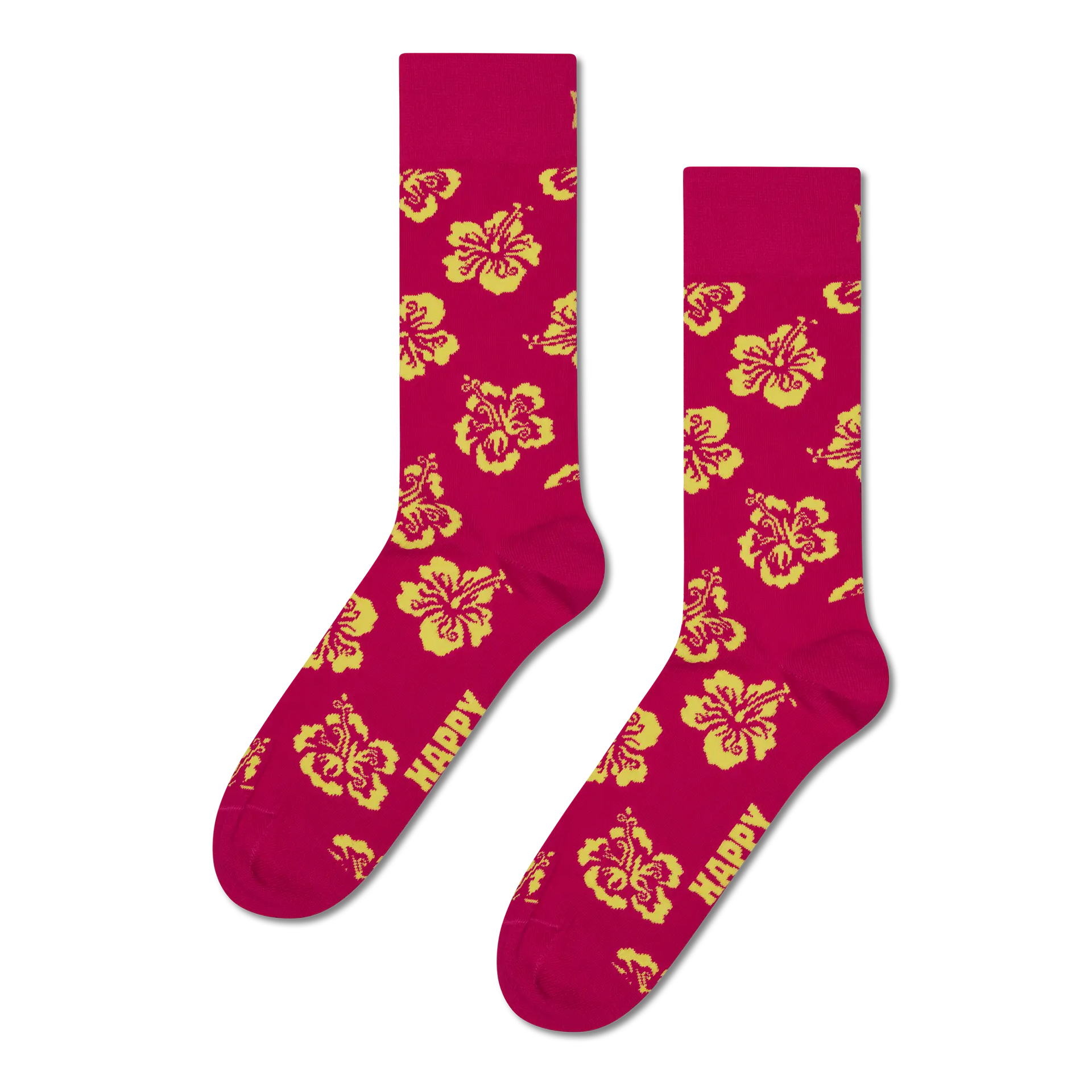 Happy Socks Hibiscus Rosa Escuro