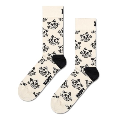Happy Socks Cat Branco
