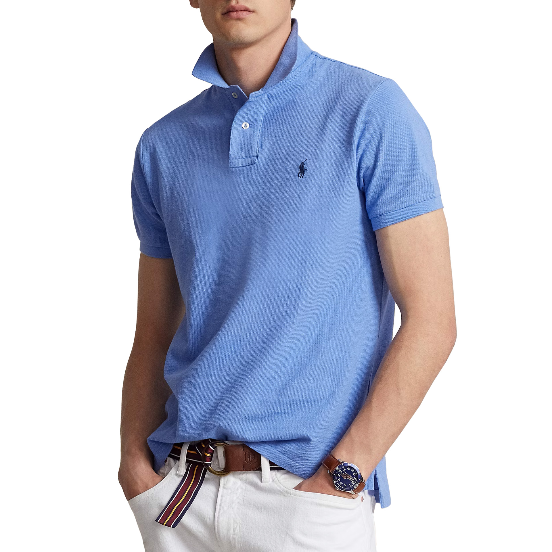 Ralph Lauren Basic Mesh-ssl-knt Harbor Island Blue/c7998