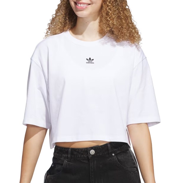 adidas Originals T-Shirt Ess Crop White