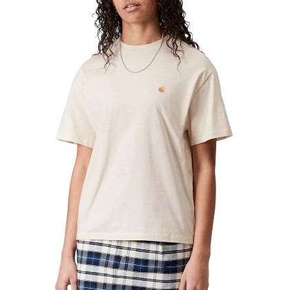 Carhartt Wip W  S/s Chase T-shirt Natural  Gold