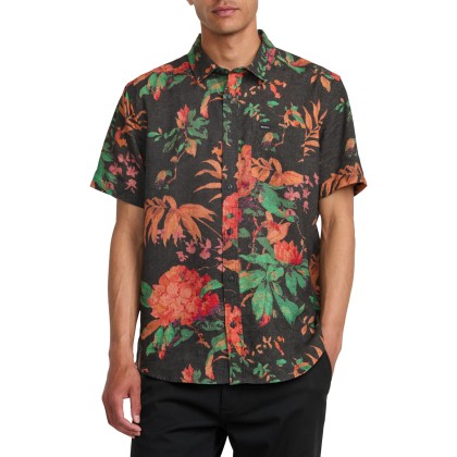 Rvca Camisa Rvca Tapestry Black