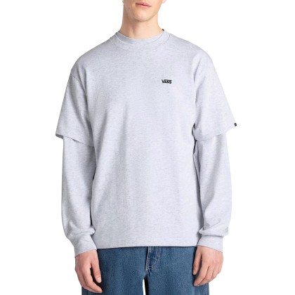 Vans T-shirt Left Chest Ii Loose Light Grey Heather