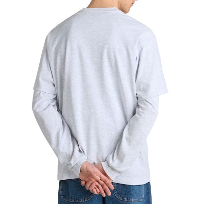 Vans T-shirt Left Chest Ii Loose Light Grey Heather