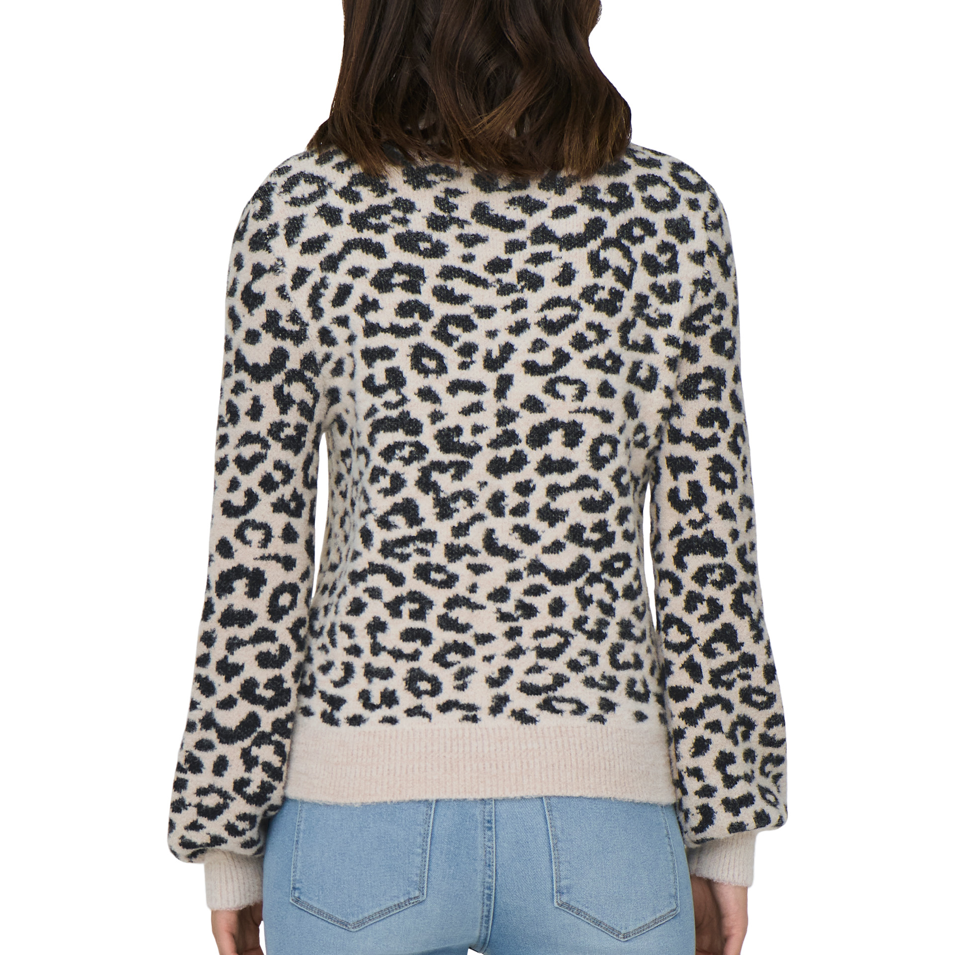 JDY Camisola Jdylorraine Animal Knt Noos Cement Black/malt Ball Mix