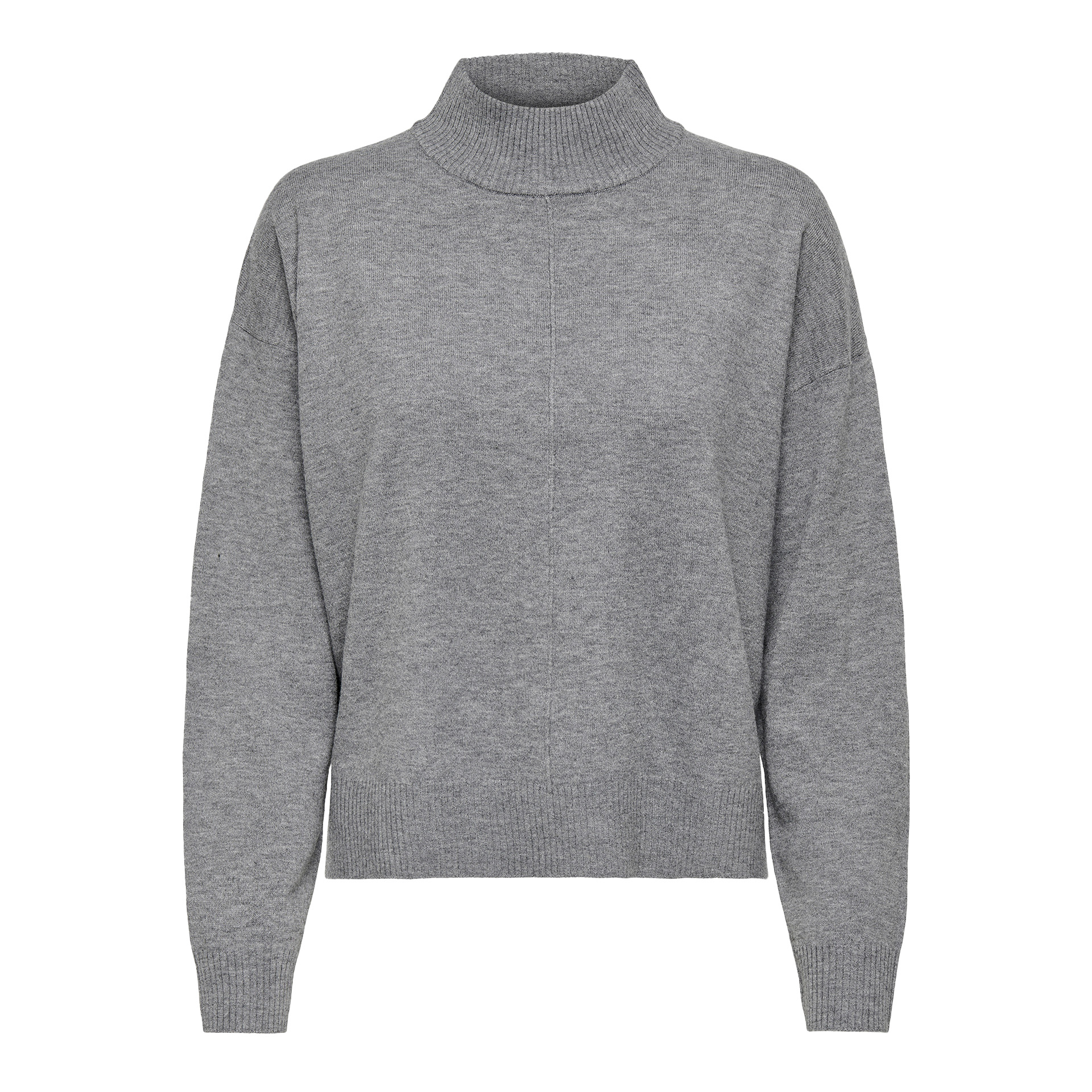 JDY Camisola Jdyamore Life L/s Hn Knt Medium Grey Melange