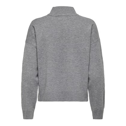 JDY Camisola Jdyamore Life L/s Hn Knt Medium Grey Melange