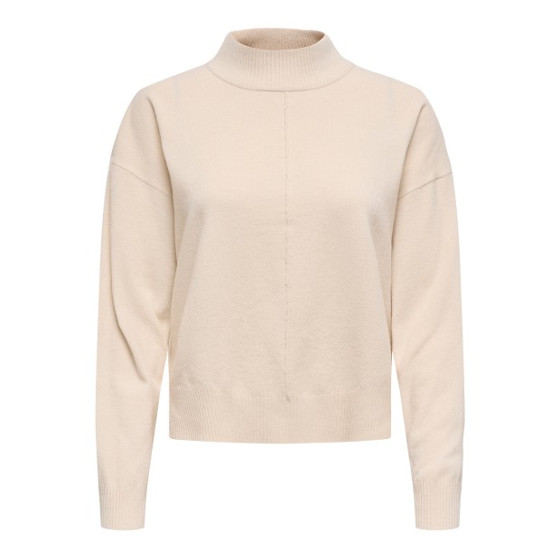 JDY Camisola Jdyamore Life L/s Hn Knt Whitecap Gray Melange