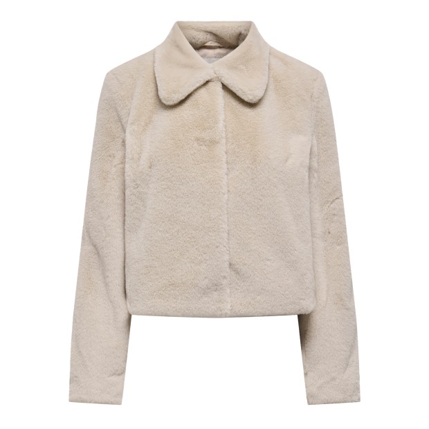 JDY Casaco Jdymacy Life Faux Fur Otw Noos Moonbeam