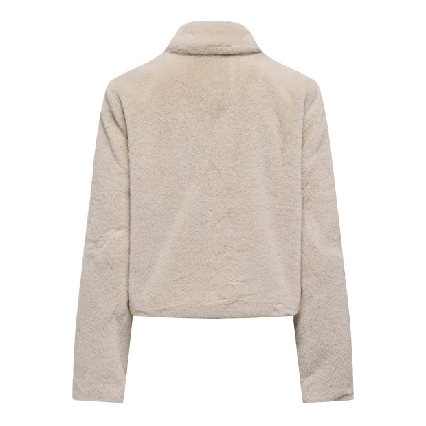 JDY Casaco Jdymacy Life Faux Fur Otw Noos Moonbeam