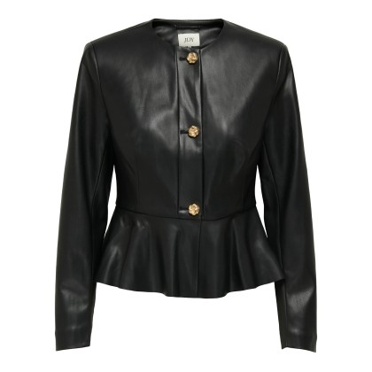 JDY Casaco Jdyolivia Faux Leather Otw Sij Black JDY Casaco Jdyolivia Faux Leather Otw Sij Black