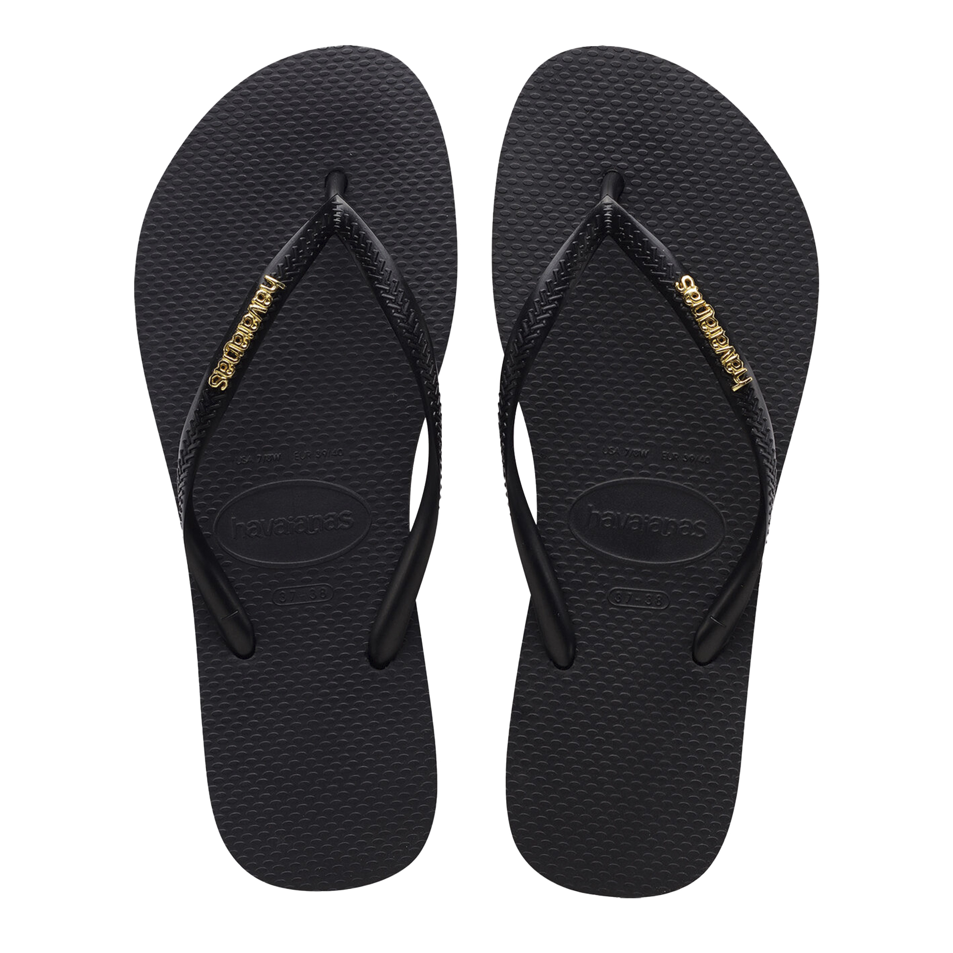 Havaianas Slim Logo Metallic Black/golden