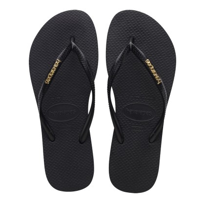 Havaianas Slim Logo Metallic Black/golden