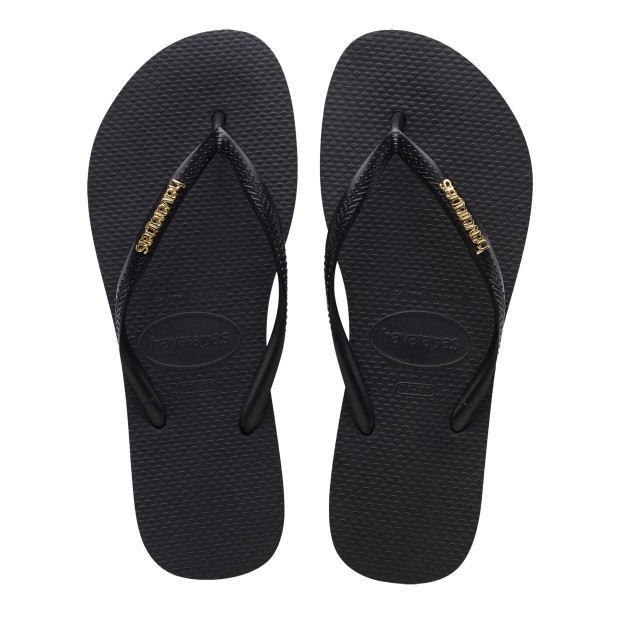 Havaianas Slim Logo Metallic Black/golden