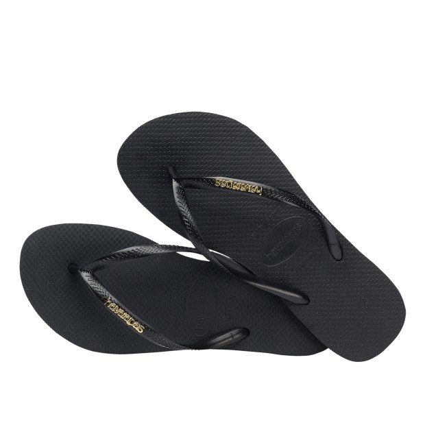Havaianas Slim Logo Metallic Black/golden