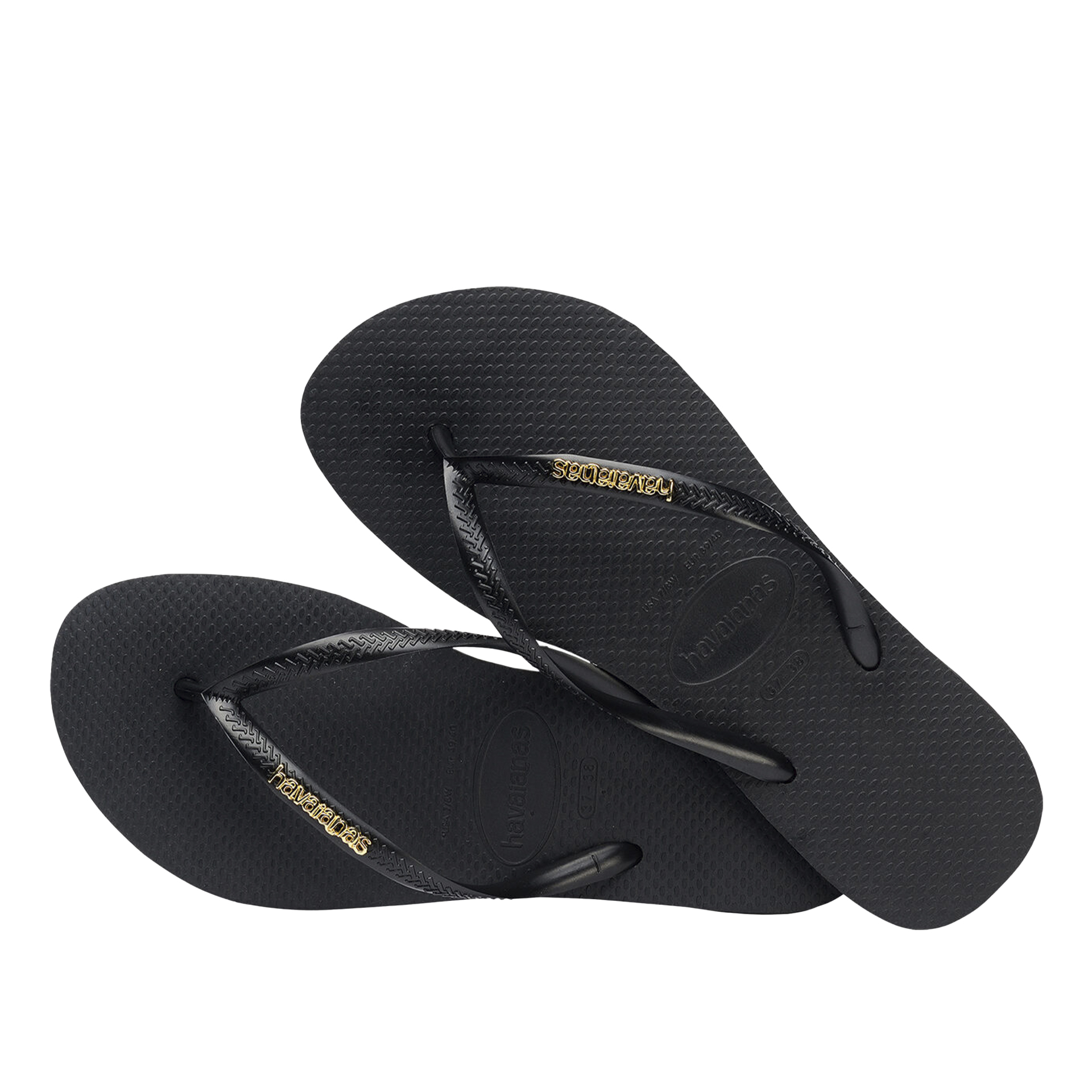 Havaianas Slim Logo Metallic Black/golden