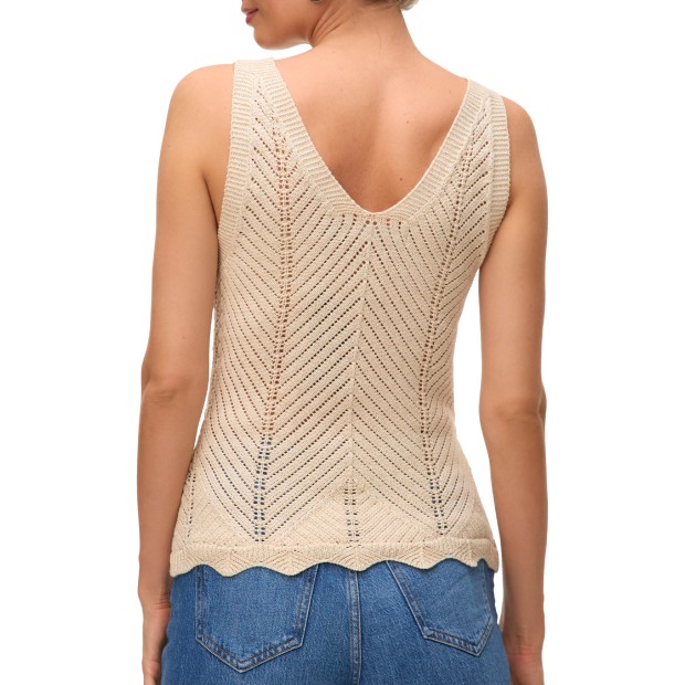 Vero Moda Vmnoel Sl V-neck Top Fr Birch W. Gold Lurex