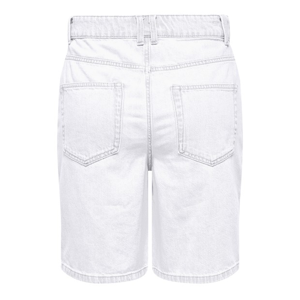 Only Onlrobyn Hw Long Shorts Dnm Pim Oy White Denim