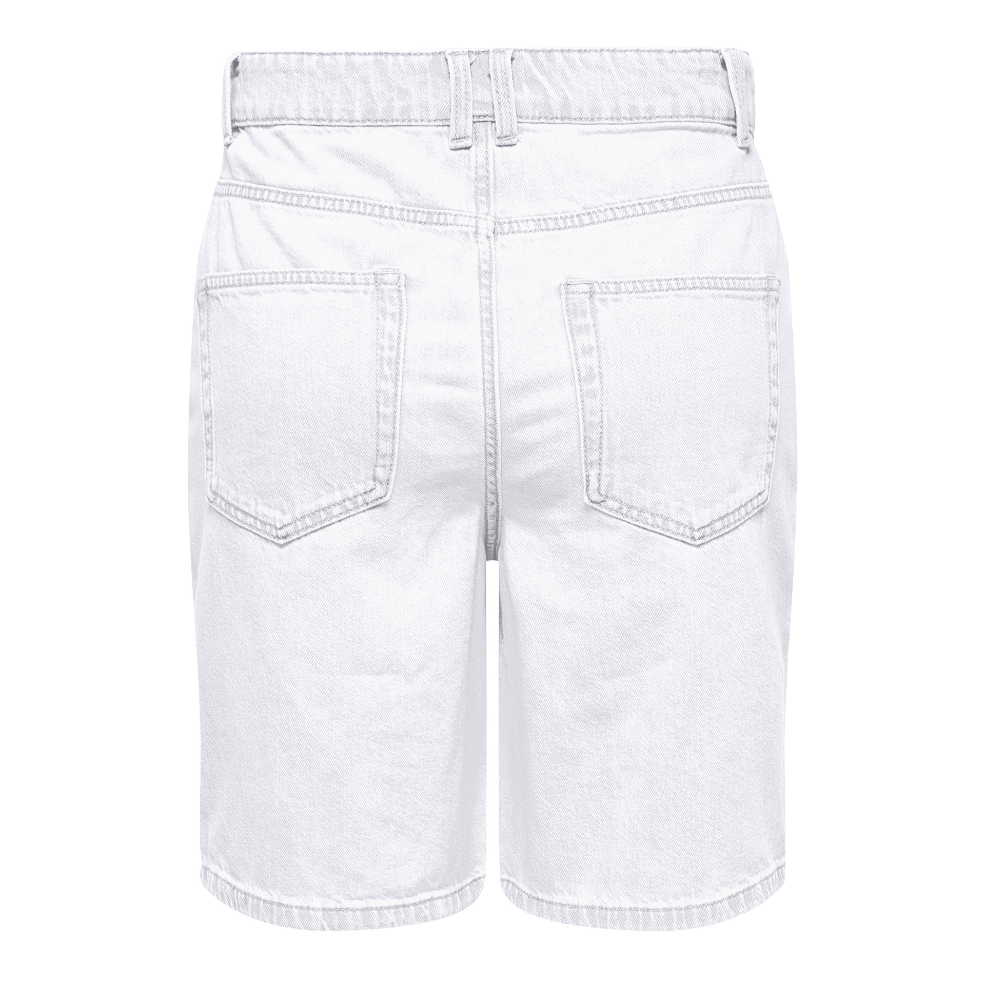Only Onlrobyn Hw Long Shorts Dnm Pim Oy White Denim
