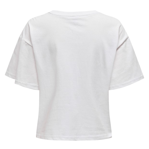 Only Onlterza S/s O-neck Top Box Jrs Bright White