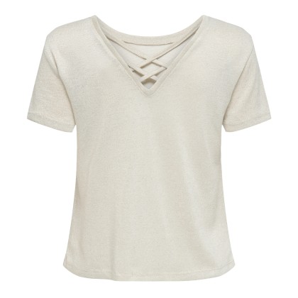 Only Onlamber Life S/s Glitter Top Jrs Frosted Glitter