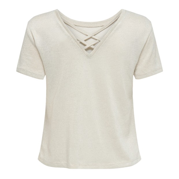 Only Onlamber Life S/s Glitter Top Jrs Frosted Glitter