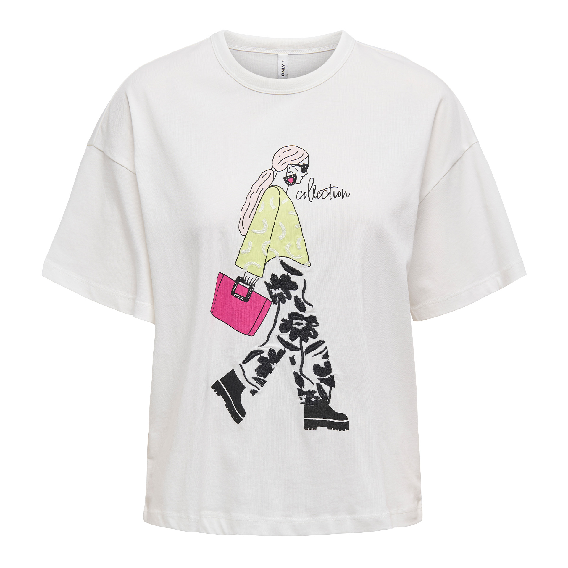Only Onltenna S/s Girl Top Box Jrs Cloud Dancer