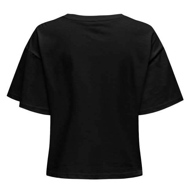 Only Onlterza S/s O-neck Top Box Jrs Black