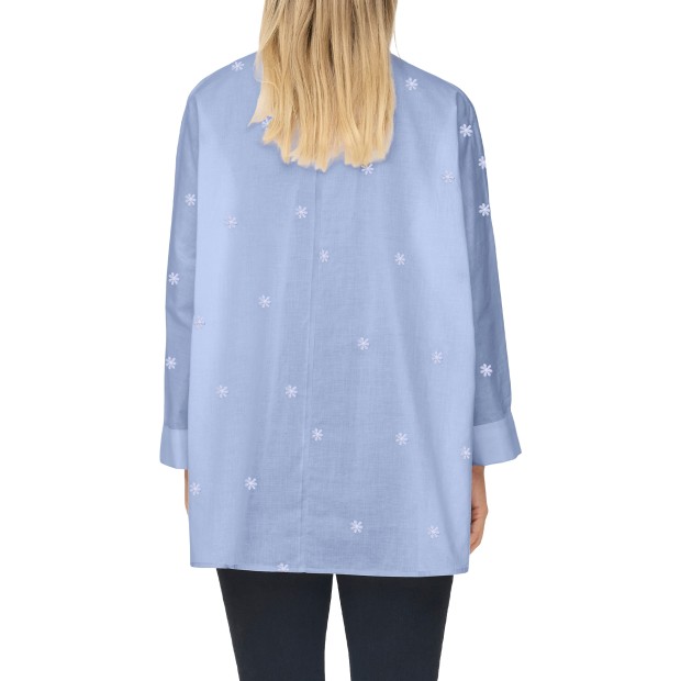 Only Onlnew Lina Grace Ls Emb Shirt Noos Wvn Brunnerablue