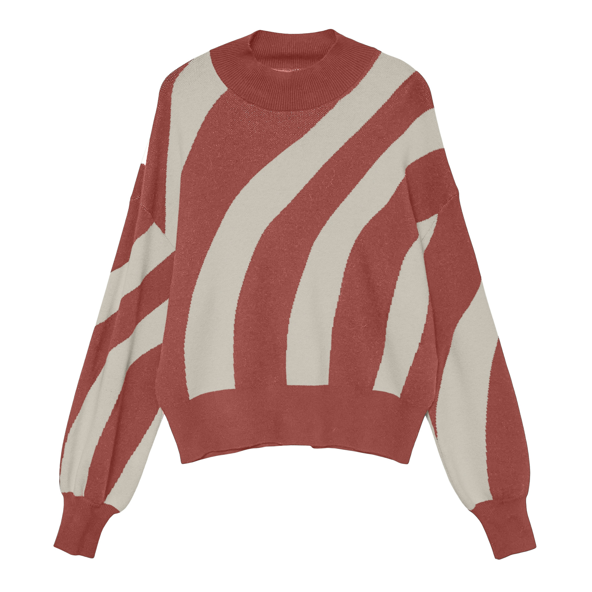 Vero Moda Vmnewlabi Stripe Highneck Pullover Ga