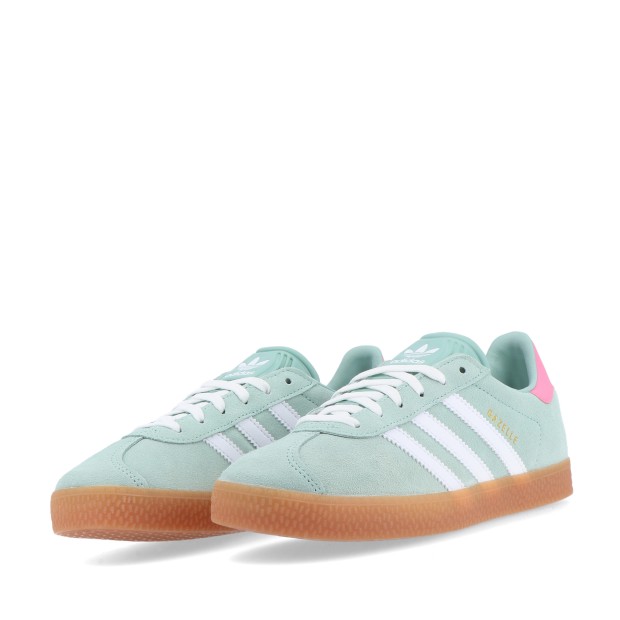 adidas Originals Gazelle J Hazy Green / Cloud White / Bliss Pink