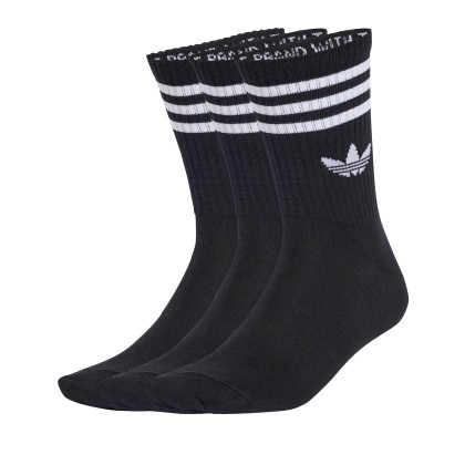 adidas Originals Meias 3s Crew S 3p Black/black/black